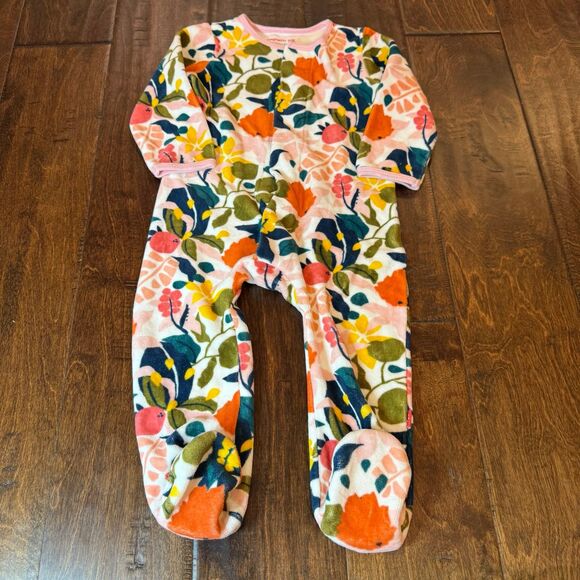 Magnetic Me Other - Magnetic Me Velour Floral Footie size 9-12 Months